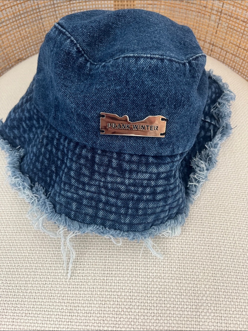 Denim Prank Winter Bucket Hat - Blue